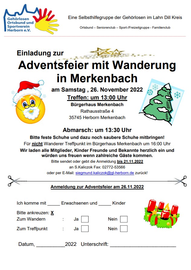 Adventsfeier 26 Nov