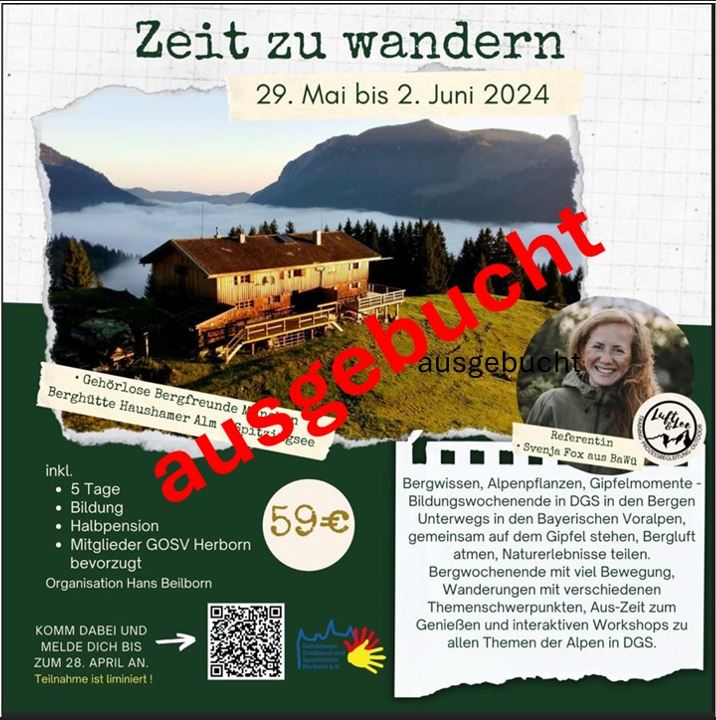 2024 05 29 bis 07 02 Zeit zu wandern umgebucht