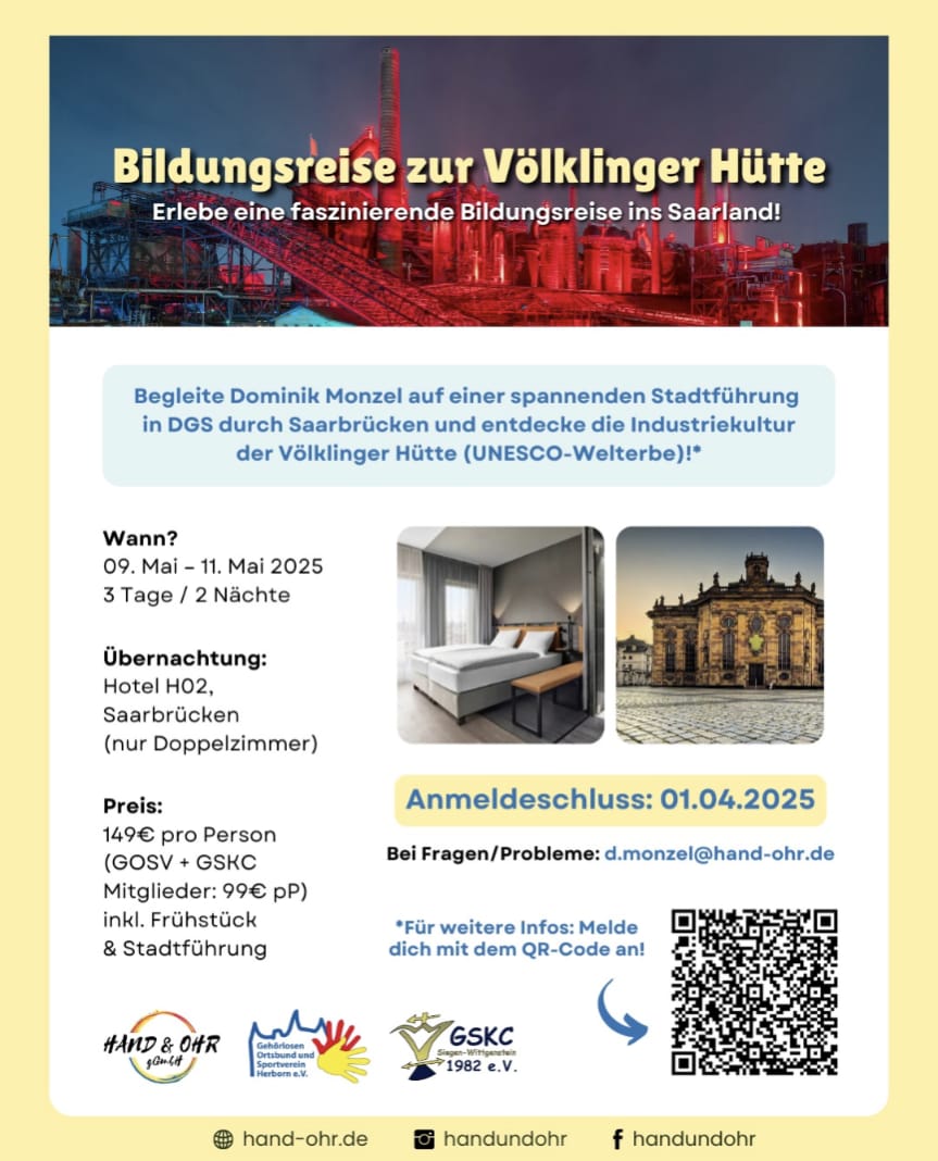 2025 05 09 bis 11 Bildungsreise zur Völklinger Hütte